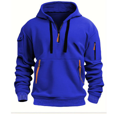 Cotton Dropped Shoulder Hooded Sweatshirt – Plus Size Loose Pullover for Men & Women