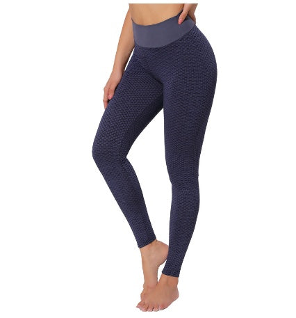 Plaid Seamless High Waist Fitness Yoga Pants – Breathable Gym Leggings for Women