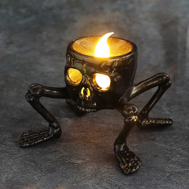 Halloween Skull Hand Lantern Atmosphere Decoration Props Skull Foot Night Lantern Halloween Candle Lantern - ZA-ZOLA