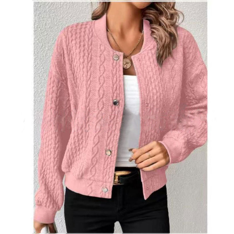 Women’s Baseball Uniform Jacket Coat – Trendy Casual Outerwear | UK Fashion