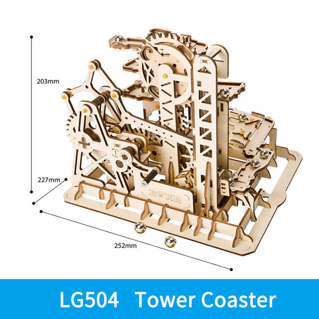 3D DIY Wooden Puzzle Roller Coaster | Fun & Educational Toy for Kids - ZA-ZOLA