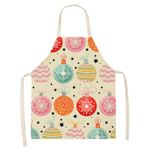 Christmas Cotton & Linen Apron | Festive Kitchen Essential - ZA-ZOLA