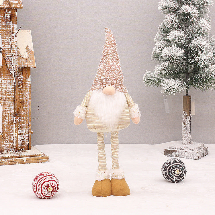 Retractable White Beard Faceless Doll – Unique Christmas Decorations for Festive Homes - ZA-ZOLA