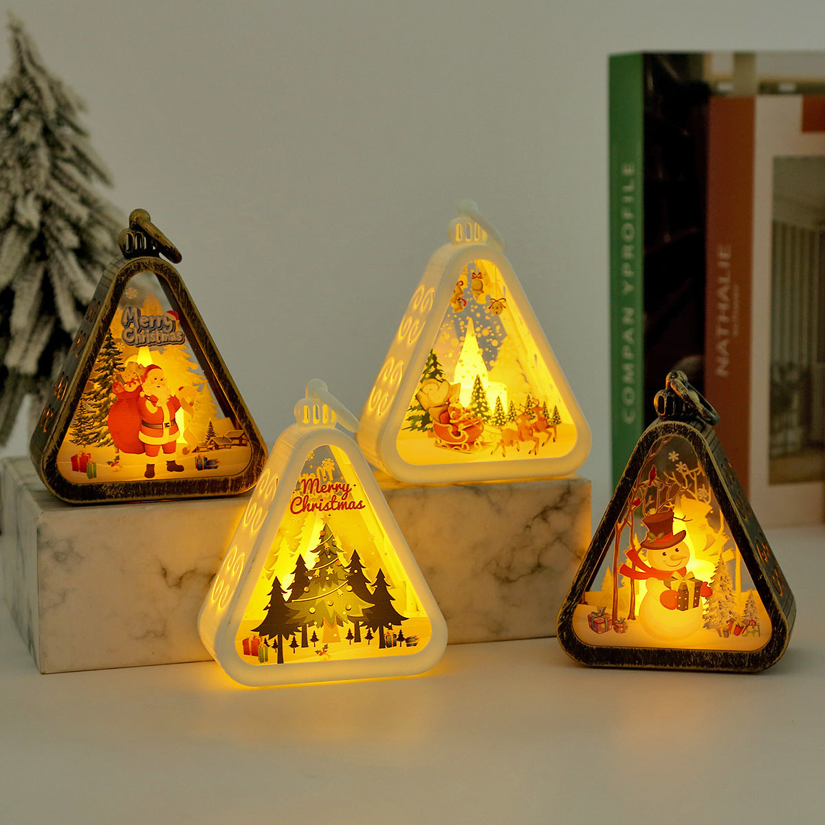 Retro Electric Candle Lamp – Luminous Christmas Ornaments for Festive Decorations - ZA-ZOLA