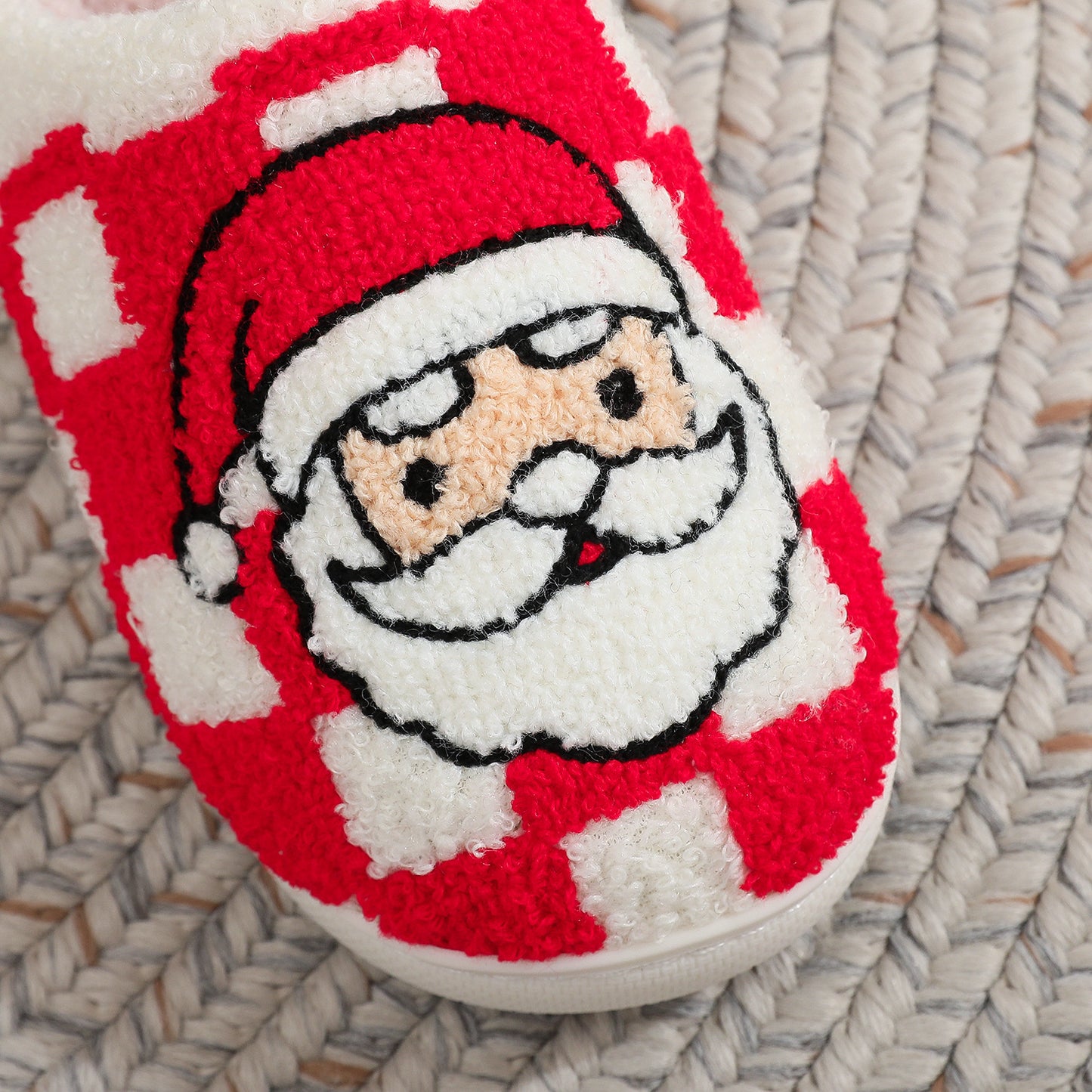 Christmas Plaid Santa Claus Slippers for Women – Non-slip Fuzzy Winter Indoor House Shoes – Cozy Bedroom Slippers - ZA-ZOLA