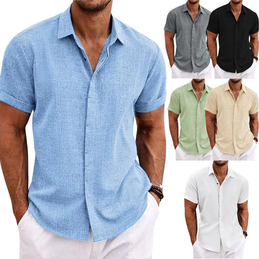 Men's Solid Color Loose Linen T-Shirt – Lightweight, Breathable & Perfect for Summer - ZA-ZOLA