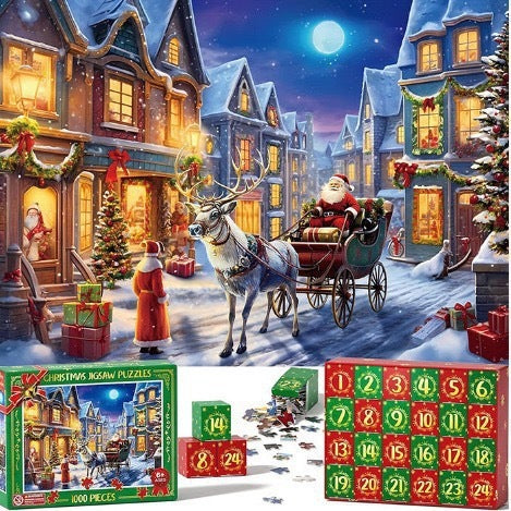 24-Box Christmas Advent Calendar – Fun Puzzle Gift for Holiday Countdown - ZA-ZOLA