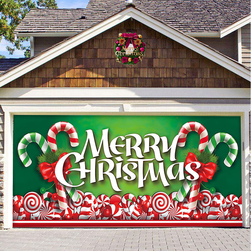 Christmas Hanging Background Cloth – Garage Door Patch for Holiday Party Decor - ZA-ZOLA