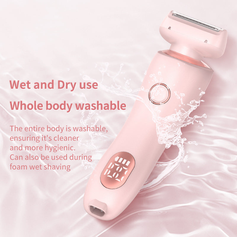 2 In 1 Hair Removal Epilator USB Rechargeable Trimmer Women Body Razor Face Leg Armpit Bikini Hand Pubic Shaver Hair Remover - ZA-ZOLA