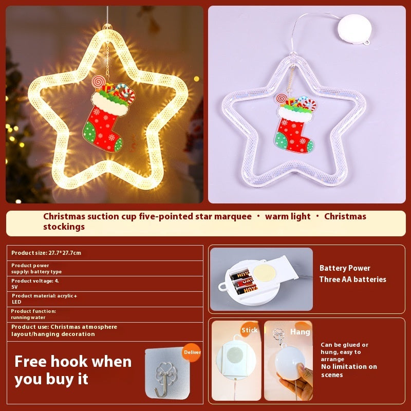 LED Christmas Star Pendant Lights – Window & Door Decorations for Festive Atmosphere - ZA-ZOLA