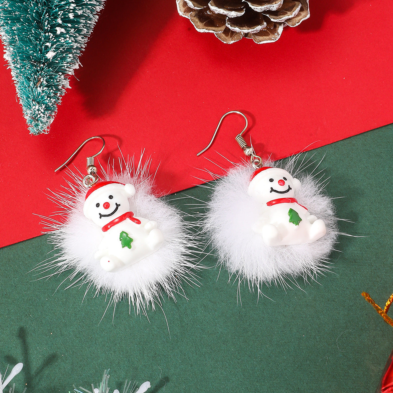 Winter Snowflake & Christmas Elk Hair Ball Earrings – Cute INS Holiday Jewelry for Women - ZA-ZOLA