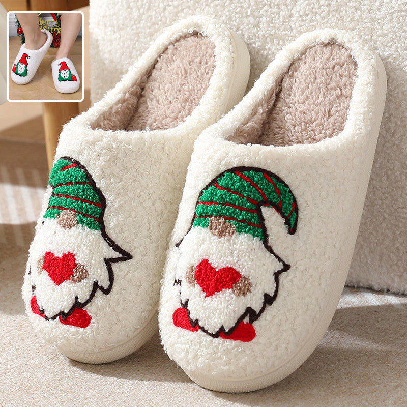 Cute Cartoon Santa Claus Slippers – Cozy Christmas Indoor Shoes for Couples, Women & Men – Warm Floor Bedroom Slippers - ZA-ZOLA