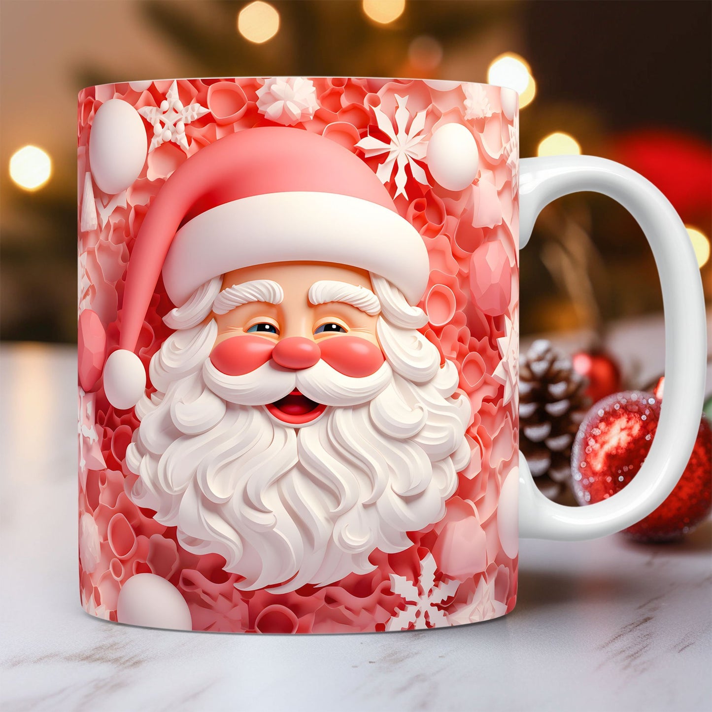 3D Christmas Ceramic Mug | Festive Snowman & Santa Cups - ZA-ZOLA