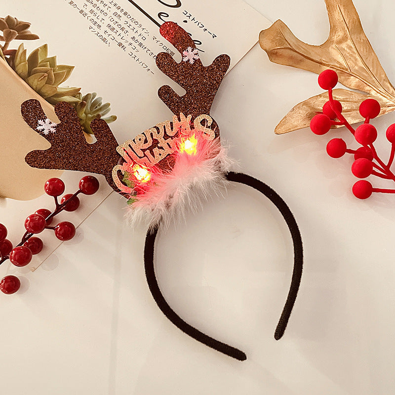 Light-Up Christmas Headband for Women - Festive Snowflake Design - ZA-ZOLA