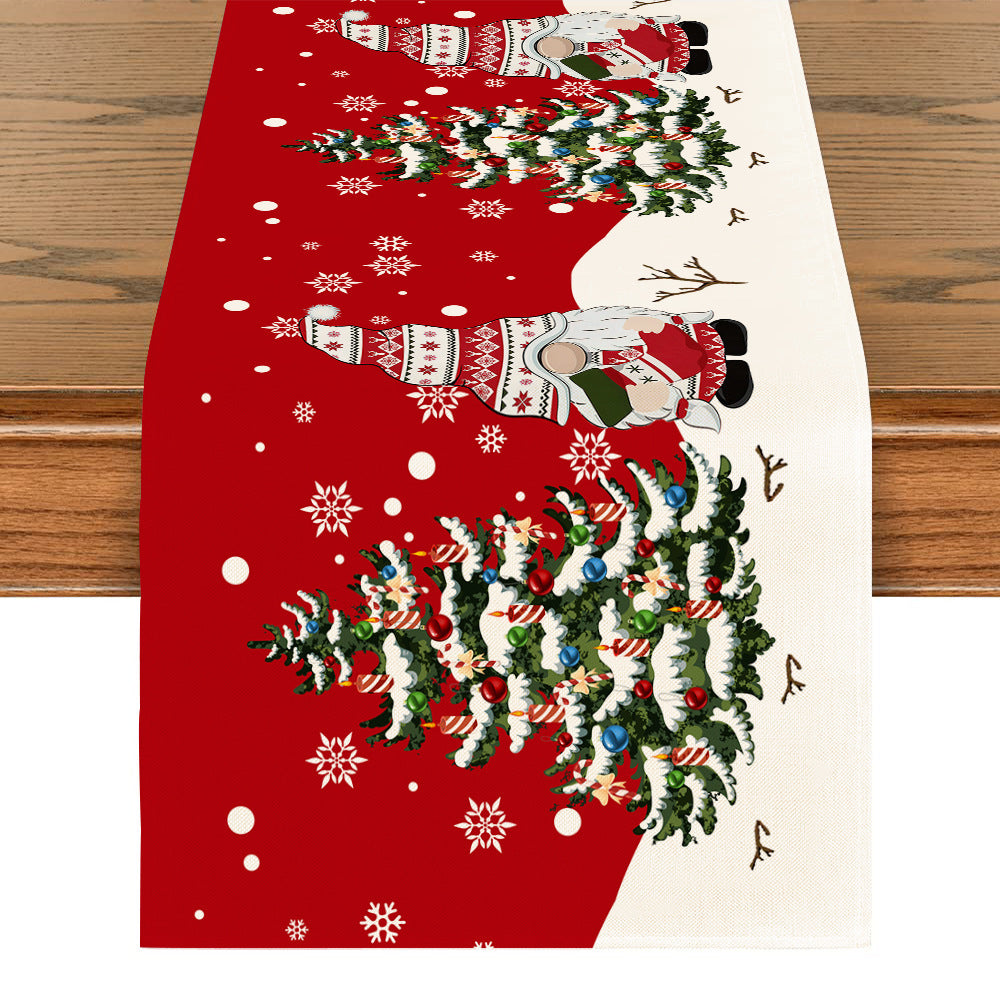 Linen Snowman Table Mat – Festive Printed Christmas Table Decor for Holiday Dining - ZA-ZOLA