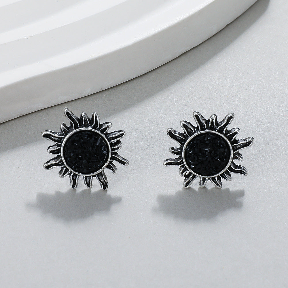 Vintage Sun Vug Stud Simple Earrings - ZA-ZOLA