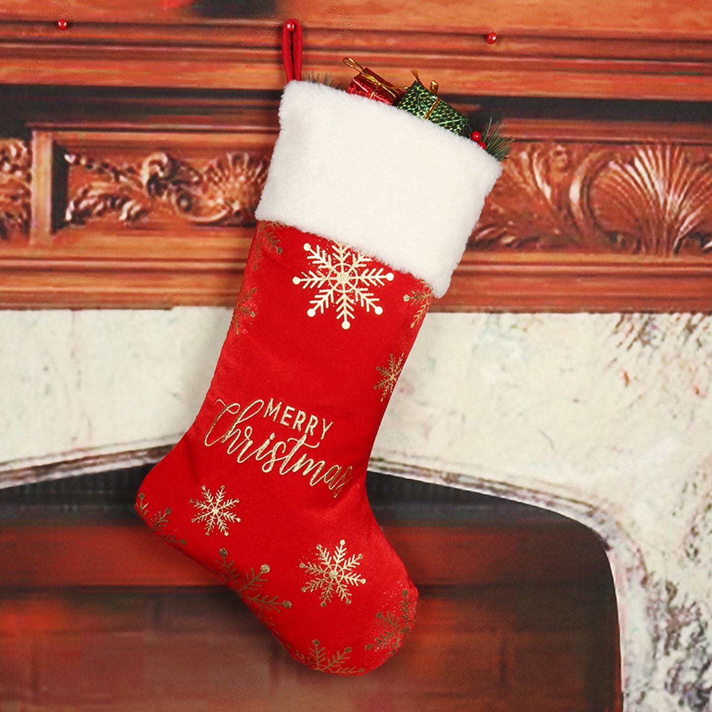 Christmas Decorative Embroidered Stockings – Perfect for Candy & Gift Holders - ZA-ZOLA