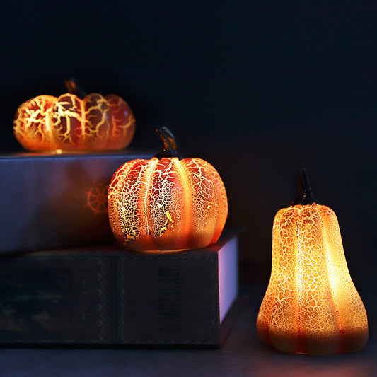 New Halloween Pumpkin Lantern Simulation Pumpkin LED Candle Lamp Resin Luminous Pumpkin - ZA-ZOLA