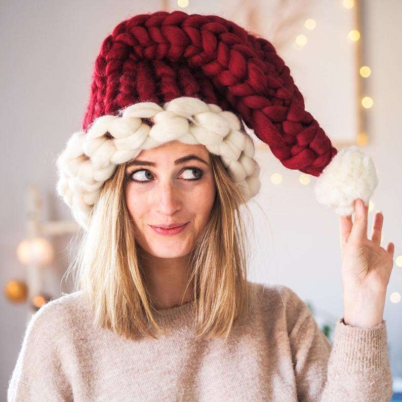 Christmas Plush Hat with Pompom - Cute Winter Hat for Women, Men & Kids | Festive & Cozy Holiday Accessory - ZA-ZOLA