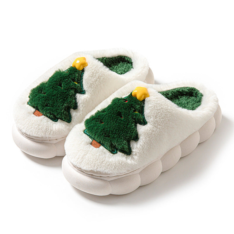 Christmas Tree Women's Home Slippers – Cozy Winter Non-Slip Indoor Shoes – Festive Plush Comfort - ZA-ZOLA