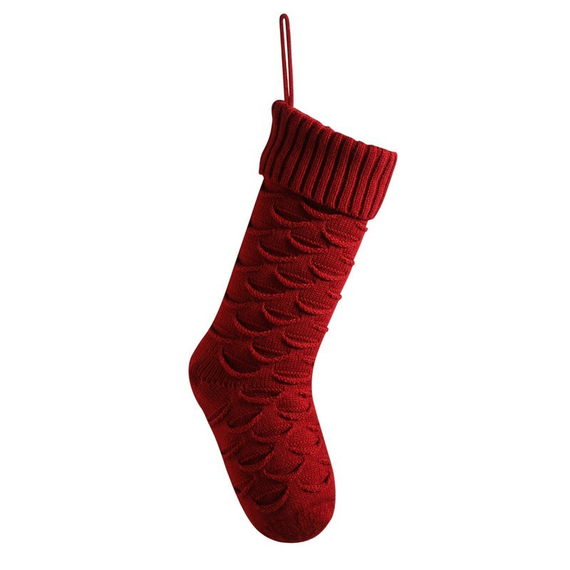 Christmas Gift Bag Decorative Socks – Knitted Hanging Stocking Decorations for Holiday Cheer - ZA-ZOLA