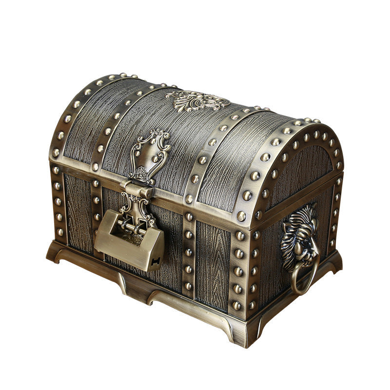 Retro Chinese Style Wedding Jewelry Box Alloy Hand Jewelry Storage Box With Lock - ZA-ZOLA