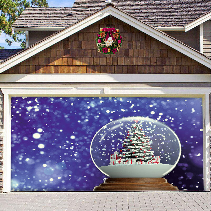 Christmas Hanging Background Cloth – Garage Door Patch for Holiday Party Decor - ZA-ZOLA