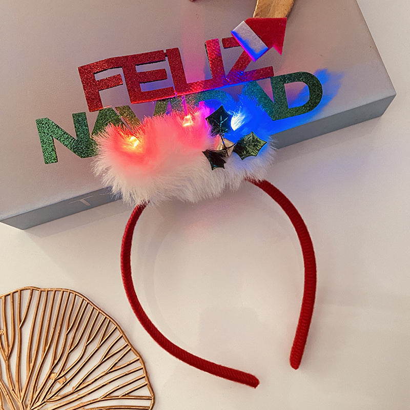 Light-Up Christmas Headband for Women - Festive Snowflake Design - ZA-ZOLA