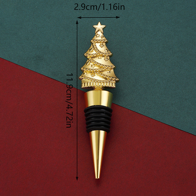 Christmas Tree Wine Stopper | Festive Sealed Bottle Stopper - ZA-ZOLA