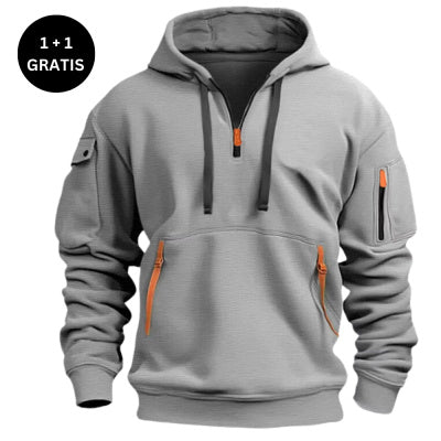 Cotton Dropped Shoulder Hooded Sweatshirt – Plus Size Loose Pullover for Men & Women