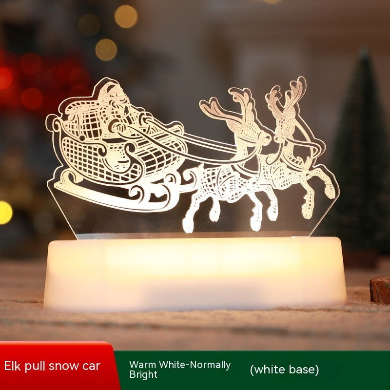 3D Acrylic LED Night Lamp – Christmas Decoration & Kids Gift for New Year & Valentines - ZA-ZOLA