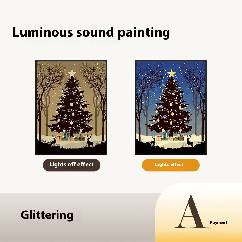 2024 Luminous Christmas Tree Painting Bluetooth Speaker – Decorative Gift & Light Art - ZA-ZOLA