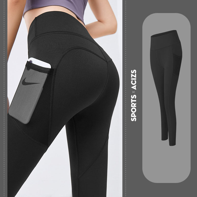 Yoga Pants for Women with Pockets – Tummy Control Gym Leggings for Fitness & Jogging