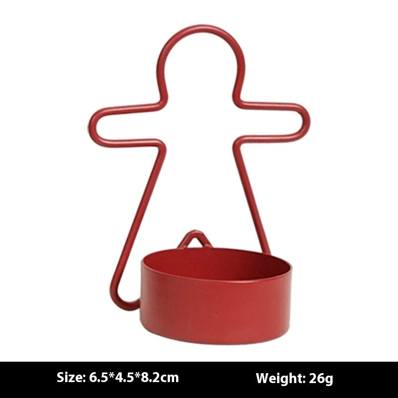 Gingerbread Man Christmas Candlestick – Small Festive Decoration for Holiday Homes - ZA-ZOLA