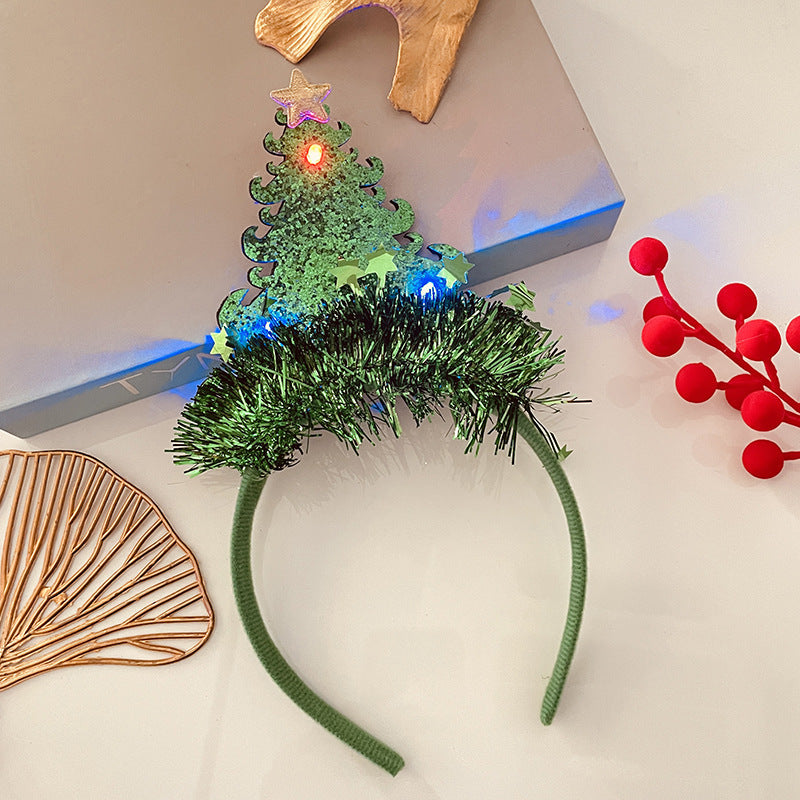 Light-Up Christmas Headband for Women - Festive Snowflake Design - ZA-ZOLA