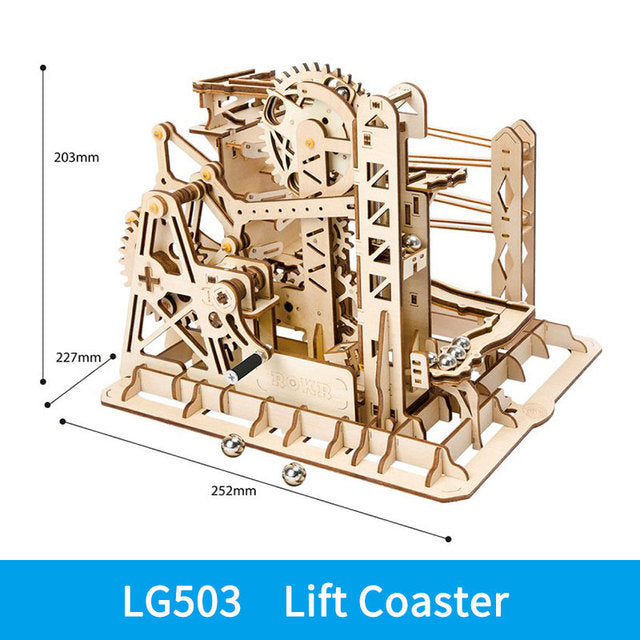 3D DIY Wooden Puzzle Roller Coaster | Fun & Educational Toy for Kids - ZA-ZOLA