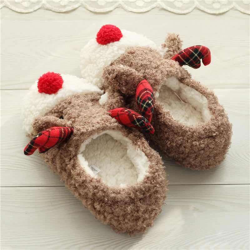 Cute Elk Cotton Slippers for Women – Bag Heel Design for Autumn & Winter Comfort - ZA-ZOLA