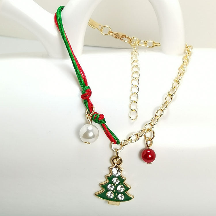 Festive Christmas Charm Bracelet – Snowman, Santa Claus, Tree, Snowflake & Elk Charms | Perfect Christmas & New Year Gift for Women! - ZA-ZOLA