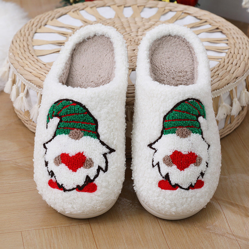 Cute Cartoon Santa Claus Slippers – Cozy Christmas Indoor Shoes for Couples, Women & Men – Warm Floor Bedroom Slippers - ZA-ZOLA