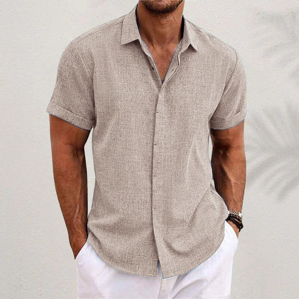 Men's Solid Color Loose Linen T-Shirt – Lightweight, Breathable & Perfect for Summer - ZA-ZOLA