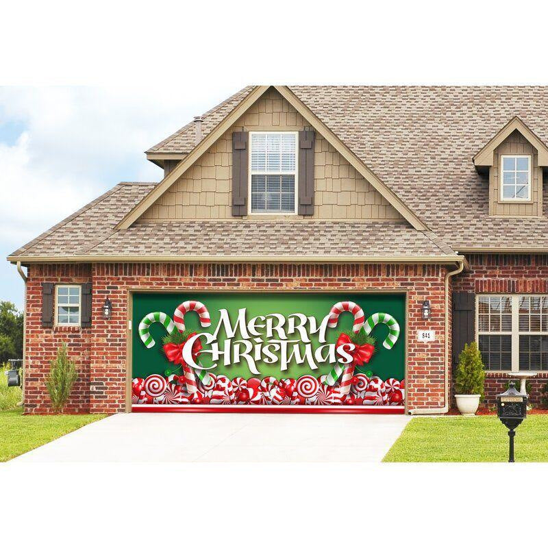 Christmas Hanging Background Cloth – Garage Door Patch for Holiday Party Decor - ZA-ZOLA