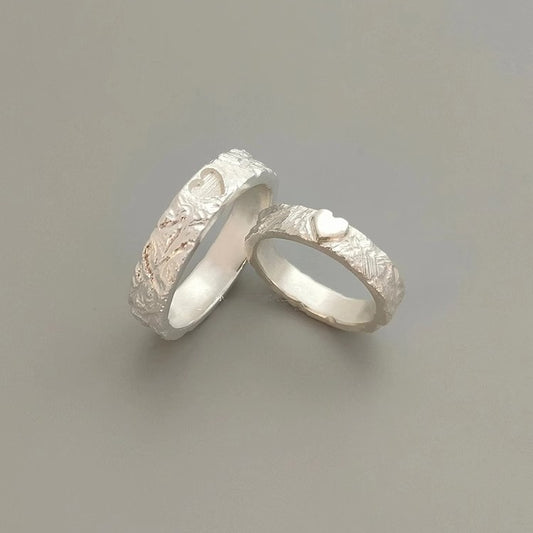 Hand In Hand White Head Love Couple Ring Open - ZA-ZOLA