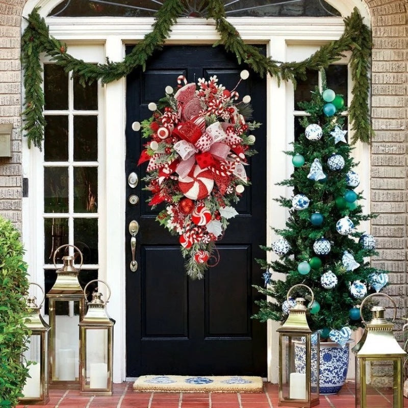 Christmas Upside Down Tree Decoration – Unique Door & Wall Decor for the Holidays - ZA-ZOLA