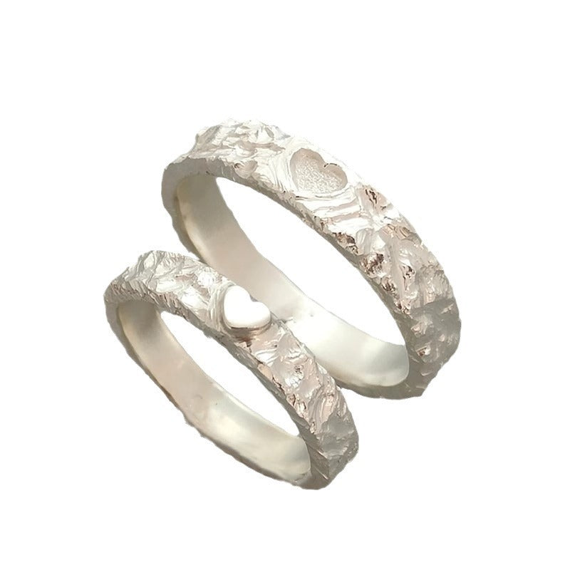 Hand In Hand White Head Love Couple Ring Open - ZA-ZOLA