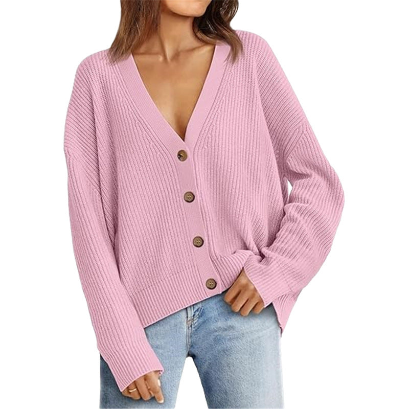 Women's Sweater Lightweight Button Cardigan No Pilling No Fading - ZA-ZOLA