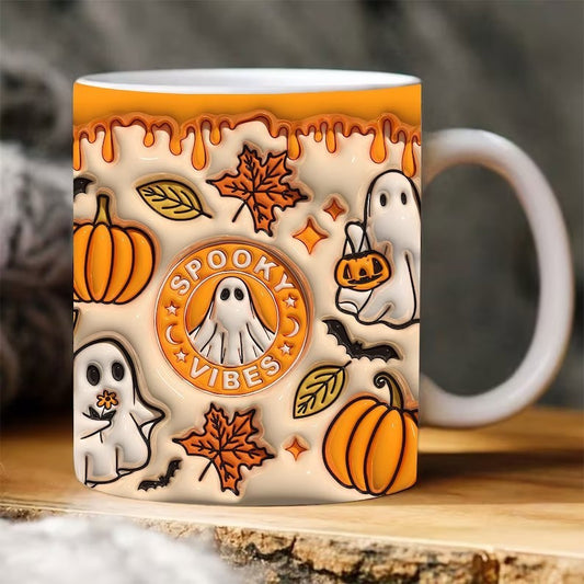 Halloween Pumpkin Ceramic Coffee Mug - ZA-ZOLA