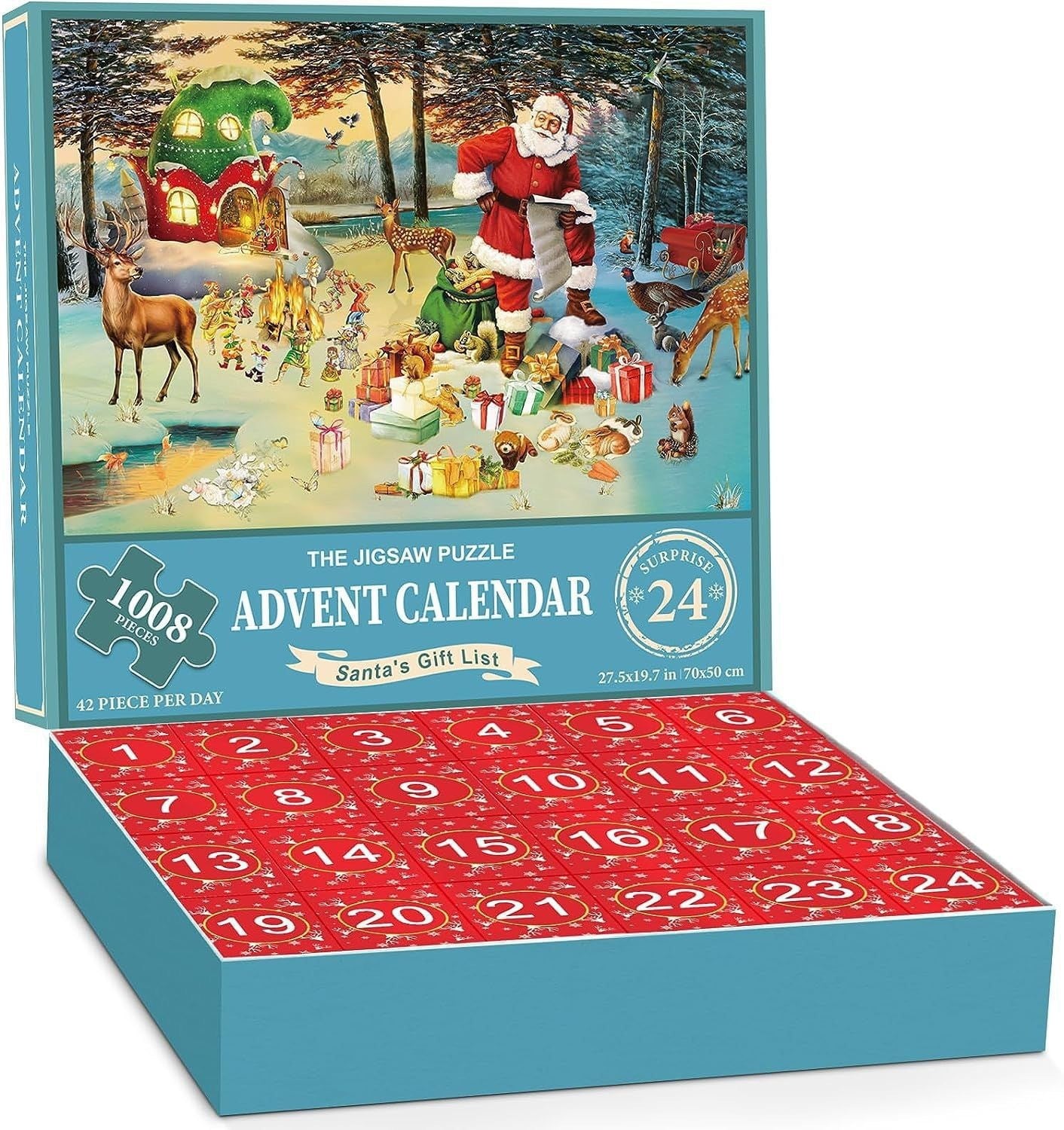 24-Box Christmas Advent Calendar – Fun Puzzle Gift for Holiday Countdown - ZA-ZOLA