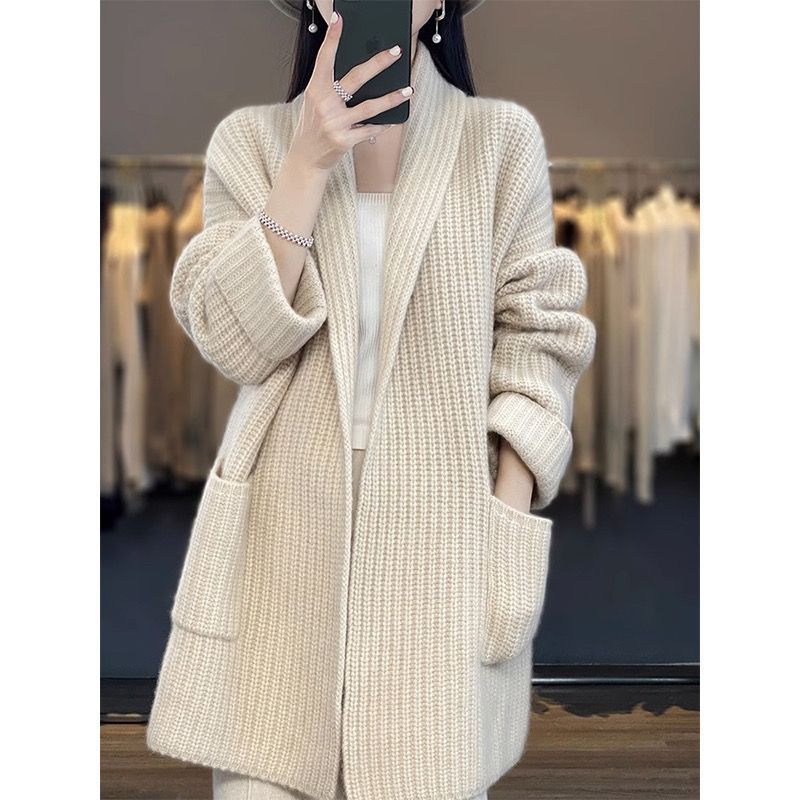 Warm All-Match Leisure Sweater Coat – Simple & Stylish Women’s Knitwear