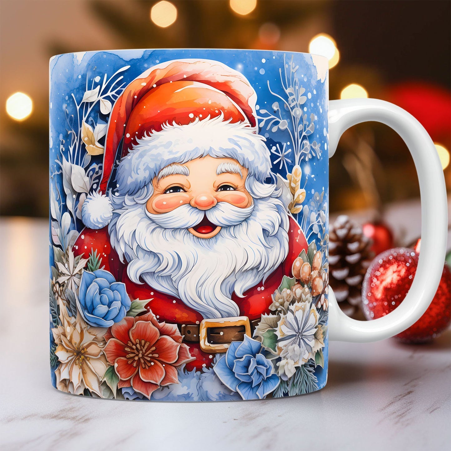 3D Christmas Ceramic Mug | Festive Snowman & Santa Cups - ZA-ZOLA