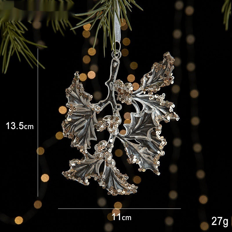 Christmas Decorations Sequins Acrylic Transparent Pendant – Festive Holiday Ornaments for Home & Tree - ZA-ZOLA